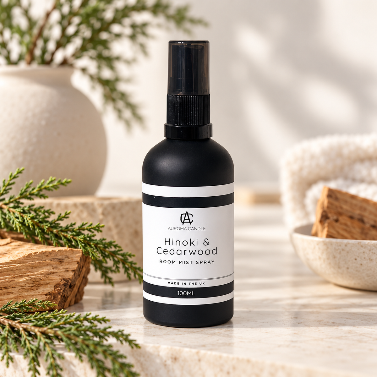 Hinoki & Cedarwood Room Spray | Luxury Home Fragrance