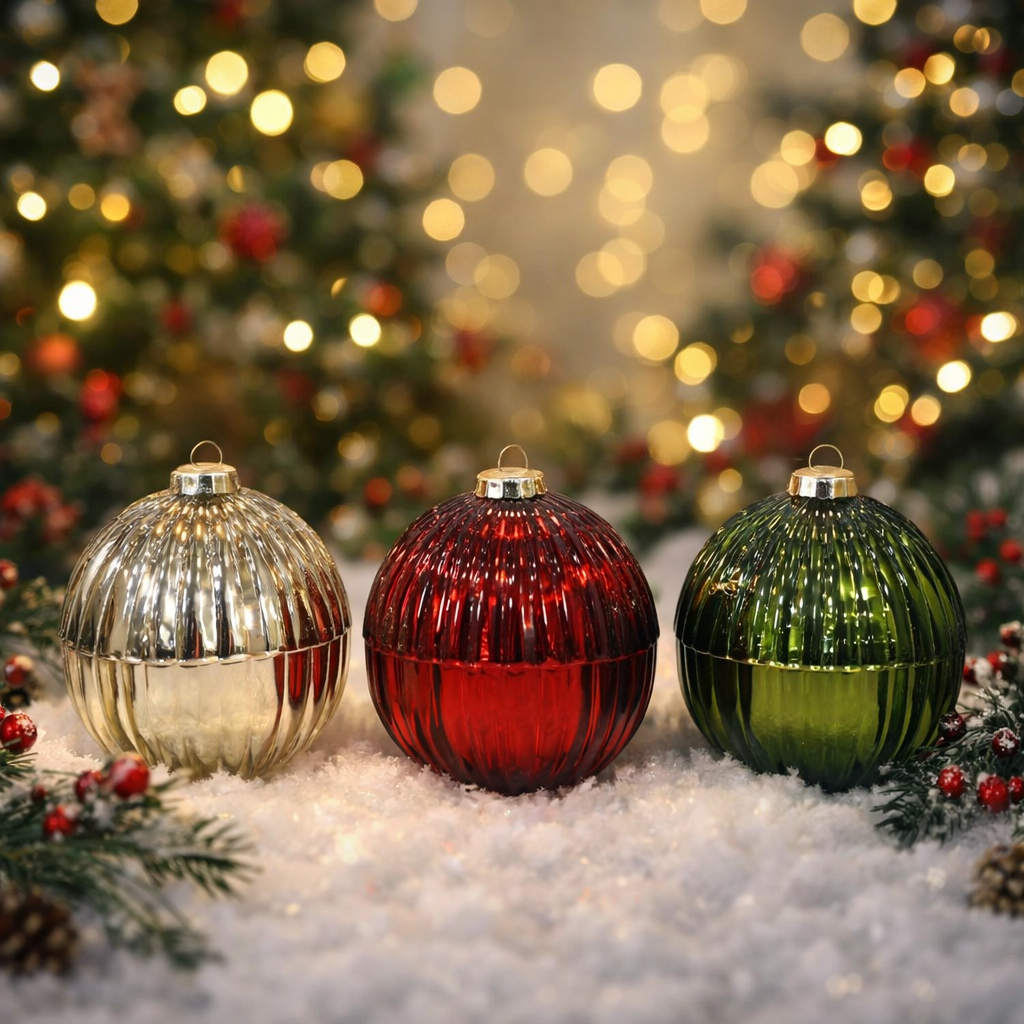 Trio Candle Bauble Set
