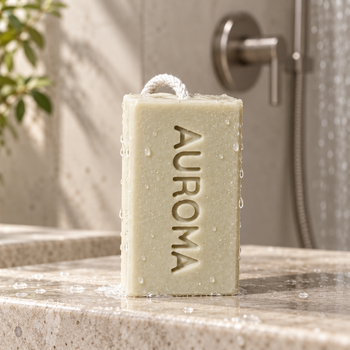 Hinoki & Cedarwood Soap on a Rope | Luxury Vegan Soap | Auroma